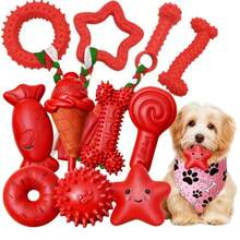 5pcs Puppy Teething Toys Set For Small Dogs, Durable TPR & Plush Squeaky Chew Toys Series, Interactive Dental Health Dog Training Toy Kit