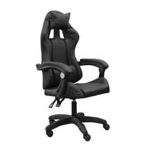 DASCK - Silla Gaming Negra Ergonómica Reclinable con Cojín Lumbar y Cervical | Altura Ajustable 200kg | Oficina y Juego - Negro - Ver 1