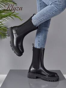 2025年秋冬风格秋季服装：女士时尚靴子、时尚搭配裤 - 黑色 - 查看 2