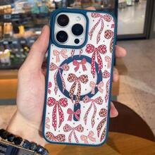 Funda de teléfono magnética transparente con patrón de lazo de leopardo, compatible con, funda protectora de silicona para X 11 12 13 14 15 16 17 Pro Plus, funda de teléfono creativa de dibujos animados, a prueba de golpes y resistente a caídas, protección completa, adecuada para 17/17ProMax/iPhone16/16Plus/16Pro/16ProMax, iPhone15/15Plus/15Pro/15ProMax, iPhone14/14Plus/14Pro/14ProMax, iPhone13/13Pro/13ProMax, regalo perfecto para novia, novio, Día de San Valentín, Navidad - Blanco - Ver 6