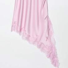 山茶花新款夏季女装时尚性感不对称蕾丝连衣裙，欧美风格 - 粉色 - 查看 8