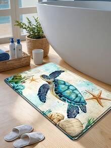 DAJIANG 1 tấm thảm phòng tắm phong cách đại dương mùa hè, thấm hút nước tốt, đế chống trượt, thảm trải sàn mềm mại và thoải mái, thảm trải sàn phòng ngủ, thảm trải bồn tắm có thể giặt bằng máy, trang trí nhà cửa cho phòng giặt ủi, trang trí phòng lễ hội, thảm lối vào, thảm trải sàn, thích hợp cho mùa thu, mùa đông, trang trí phòng ngủ, trang trí mùa thu, thảm, thảm trải sàn, trang trí Giáng sinh, lễ tạ ơn, ngày lễ tình nhân - Nhiều màu - Xem 1