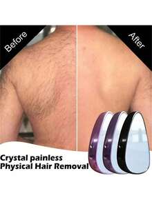 1个水滴水晶魔法无痛脱毛器，需用水，兼具去角质和脱毛功能，可水洗纳米脱毛器，物理脱毛，令肌肤光滑。