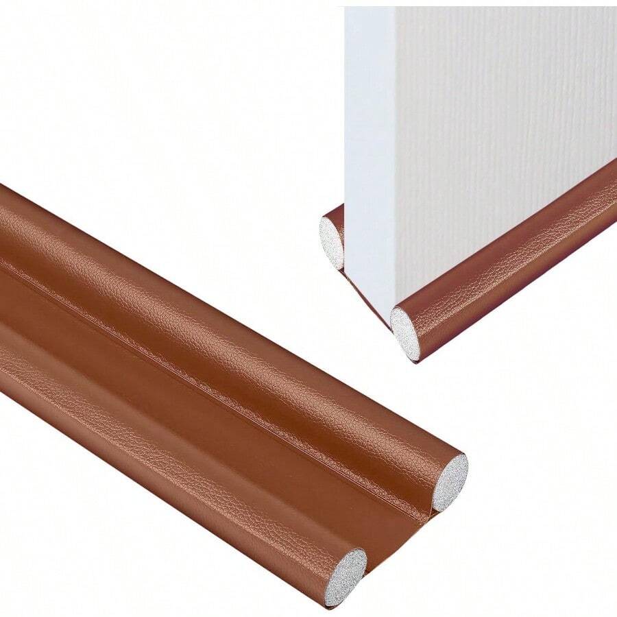 Protector y guardapolvo para PuertaCubre Polvo para Puerta Tapón de Aire para Debajo de la Puerta Mejorado Ajustable con Bloqueo de Ruido Tope de puerta sellador Protector de Puertas Casa Marrón - marrón - Ver 1