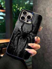 Spider Web Pattern Phone Case, Shockproof Creative Matte Frosted Phone Protective Cover, Holiday Gift For Kids.Christmas Accessories. - 灰色 3 - 查看 3