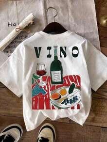 Men's Basic Unisex Streetwear T-Shirt Slim Fit Cotton Wine - trắng - Xem 4