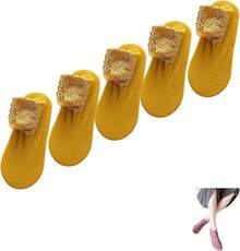 Calcetines Cálidos de Moda, Calcetines Cálidos con Volantes para Otoño e Invierno, Ajuste Cómodo y Transpirable para Mujeres, para Uso en Casa y en el Suelo - Verde - Ver 10