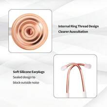 Estetoscopio médico profesional para cardiología (corazón, pulmones y cardiología). Estetoscopio de una sola campana para estudiantes de enfermería y veterinarios. - Blanco - Ver 3