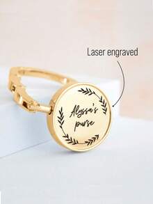 Juego de ganchos para billetera con grabado personalizado, perchero plegable personalizado para bolsos y escritorio, regalo para mujer, favor de boda para invitados - Multicolor - Ver 7