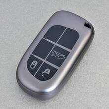 TPU Car Remote Key Case Cover Shell For Renegade Grand Cherokee For Dodge Ram 1500 Journey Charger Challenger Fiat Durango - Grey - View 7