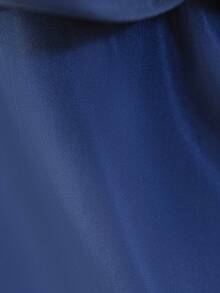 女婴藏蓝色蕾丝连衣裙，带蝴蝶结，薄纱蓬蓬裙，优雅公主风派对礼服，适合女童一周岁生日、婚礼、宴会、派对等场合。 - 寶藍色 - 查看 12