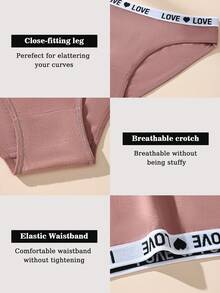 Conjunto de 7 piezas de ropa interior femenina de triángulo cómoda de baja altura y deportiva - Multicolor - Ver 8