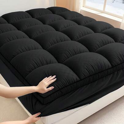 JustLet Thick Mattress Topper-600Gsm Heavy Duty Cooling Quilted Fittedbed Pad With 8-21" Deep Pocket, Noiseless &Breathable Polyester Mattress Protectormachine Washable, Fits All Bed Types, Deeppocket Fits 8-21"Mattresses, Durablebedding For Enhanced Comfort & Support, Mattress Topper Extra Thick, Foldablemattress, Mattress Protector, Mattress Topperextra Thick For Floor, Supportive Sleep Surface, Sleep Comfort