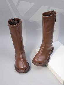 Girls' Knee-High Boots, New Autumn/Winter British Style Fashion Children Long Boots, Middle & Big Kids Princess Riding Boots, Cute Campus Toddler Tall Boots