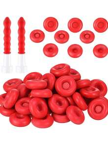 10pcs/1pc Durable Rubber Sealing Caps - Yellow, Red & Black Protective Covers For Securing And Preserving Open Pipes