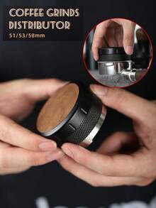 51/53/58mm Coffee Powder Distributor/Tamper, Stainless Steel & Walnut Wood Espresso Coffee Powder Leveler, Barista Tool - Multicolor - View 4