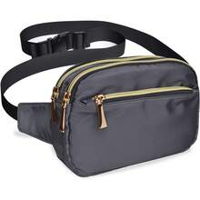 Riñoneras para mujeres y hombres, moda, riñonera de talla, bolsa de cintura, riñonera para chicas y chicos con 5 bolsillos, cinturón ajustable, linda bolsa de cadera para viajes,, correr - RIÑONERA MORADA - Ver 9