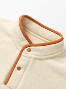 mini bala Toddler Kids Fleece Sweatshirt Warm Cozy Soft Pullover Winter 2025 - Camel - View 6