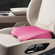 2 en 1 Cojines de Cuña para Coche o Soporte Lumbar para Conducir - Cojín de Asiento de Conductor de Espuma de Memoria Suave de 3.5 Pulgadas para Coche y Camión - Cojín de Confort para el Coxis y Alivio del Dolor de Espalda, Beige - Rosa - Ver 13