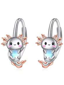 1 Pair Cute Hoop Earrings, Suitable For Teenage Girls As Daily Accessory, Party Jewelry Or Birthday Gift - 1# - View 2