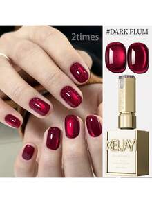 XEIJAYI 1Pc 15ml Ankela Red Dark Plum Gel Nail Polish Starter Pure Soak Off No Wipe Nail Gel Polish Suitable For New Year-No Magnetic Stick Included - Màu Đỏ Sâu - Xem 8