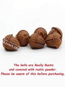 10pcs Rusty Acorn Bells, Rustic Christmas Acorn Bells, Primitive Christmas Wreath Crafts, Suitable For Holiday Christmas Farmhouse Home Decor - Multicolor - View 11