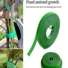 1 Roll 2 Meters Reusable Plant Support Tape, Small Garden Hook-And-Loop, Plant Tape Binding Plant Fixed Tree Branch Tape Lacing , Garden Flower Plants Supplies,Home Garden Balcony Gardening Beauty Planting Supplies, Planters & Container Accessories - 彩色 - 查看 2