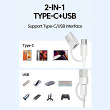 USB 3.0 三合一读卡器，USB/Type-C 转 SD/TF 卡多功能闪存卡适配器，适用于 PC 笔记本电脑的高速适配器 - 白色 - 查看 5