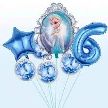 Frozen Princess  Balloon Set Multi Colored Latex Balloon Arch Kit Set Princess Theme Anime Peripheral Birthday Party Decoration Anniversary Party Supplies Photo Background Dress Up Props Family Friends Holiday Gifts - Multicolor - View 8