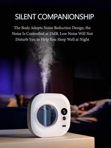 1 White Car Air Freshener Diffuser, Car Fragrance Accessories, Car Mounted Fragrance Machine With LED Atmosphere Light, Ultrasonic Atomization Car Mounted Air Purifier, Car Mounted Household Dual-Use, Mini Portable Wall Mounted, High Beauty USB Power Mute Operation, Necessary Car Supplies - White - View 2