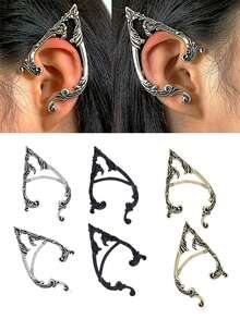 1 Pair Vintage Rose Fairy Clip-On Earrings, Lightweight And Ethereal, Perfect For Parties, Cosplay, Daily Wear, And Fairy-Themed Outfits, Ideal For Party Accessories, Bridal Wedding Earrings, Handmade, Also An Ideal Holiday Gift - Multicolor - View 9