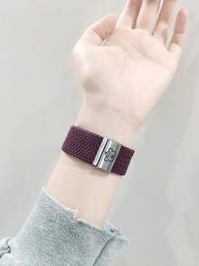 1pc Nylon Watch Band Compatible With 38/40/41/42/44/45/49/46mm Ultra/11/10/9/SE/8/7/6/5/4/3/2/1 - Burgundy - View 1
