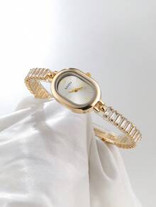 1 st. modernt kvartsarmbandsur för kvinnor, mångsidigt för vardagsbruk - Silver - Visa 4