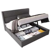 Bed Frames - Grey + Linen + 140cm*200cm - View 5