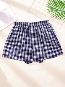 3pcs Men's Cotton Printed Classic Plaid Fashion Comfortable Aloe Vera Pants - Multicolor - View 6