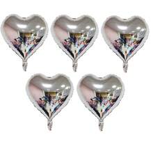 5/10pcs 18inch Heart Love Mylar Balloons, Heart Shaped Helium Foil Balloons Happy Anniversary Engagement Wedding Bridal Valentine's Day Birthday Party Decoration Theme Party Supplies - Multicolor - View 18