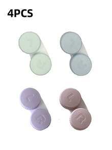 6PCS/4PCS/2PCS/1PC Simple Contact Lens Case Double Box Beauty Contact Lens Storage Box Single Double Box Double Piece Beauty Contact Lens Case