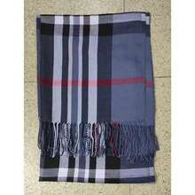 Casual Elegant Winter Scarf 150g With Fringes - Xadrez150g Azul Acinzentad - 查看 2