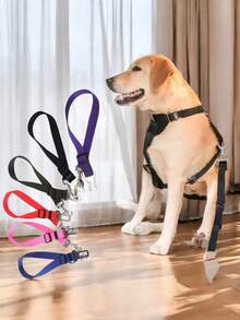 1件装宠物车载安全牵引绳，可伸缩狗狗车载安全带，宠物用品
