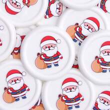 10 szt. samoprzylepnych naklejek z pieczęcią lakową z kolekcji świątecznej, nie wymagających podgrzewania, do ozdabiania zaproszeń na prezenty świąteczne i kopert, a także jako upominki na przyjęcia świąteczne i kartki okolicznościowe - Wielokolorowe - Zobacz 4