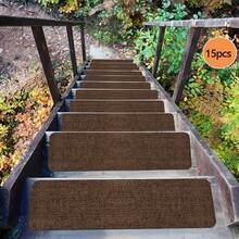 4/8/15pcs Non-Slip Stair Carpet, 22*70cm Indoor Anti-Slip Stair Carpet, Anti-Slip Pet-Friendly Mat, TPR Self-Adhesive Stair Treads, Anti-Slip Stair Step Carpet, Decorative Stair Mat, Wooden Staircase Step Carpet, Indoor Stair Tread Carpet, Anti-Slip Stair Carpet, Anti-Slip Carpet Mat, Spiral Staircase Step Anti-Slip Indoor - Multicolor - View 16