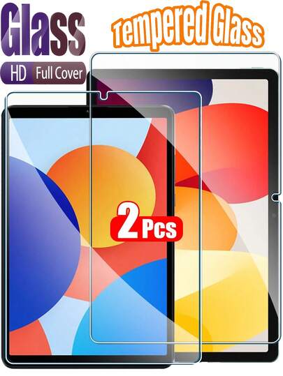 2片装高清钢化玻璃屏幕保护膜，9H硬度，防爆防刮，适用于三星Galaxy Tab S9/S8/S7/S9FE/S10+/S10 FE/S11/A9/A9+/S8+/S9+ 12.4英寸平板电脑/iPad Air Pro 11/13英寸（第5/6/7/8/9/10/11代，2025/2024款）/小米Redmi平板电脑/华为MatePad/荣耀平板电脑，是日常、办公、家用平板电脑的理想屏幕保护配件。防水防震防摔，有效保护您的平板电脑屏幕。