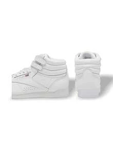 Reebok F/S 高帮女式运动鞋 吸汗透气 防晒 防风 保暖 轻便 百搭 纯色 Logo 易洗 弹性好 速干 日常上学 运动跑步 瑜伽 白色 100000103 - 白色 - 查看 7