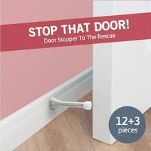 Doorstopper Oil Rubbed Bronze Black Door Stop 15 Pack - Home and Office Child and Pet Friendly Tool with 3.1-Inch Flexible Spring Design Ideal for Wall and Door Protection - Bronce aceitado - Ver 4