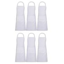 1pc/3pcs/6pcs/12pcs Unisex Apron With 2 Spacious Pockets, Machine Washable, Suitable For Kitchen, Crafts, BBQ, Painting - White - View 8