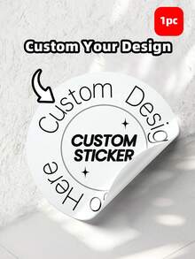 1-120pcs Personalized Labels - Customizable Stickers With Any Design, Logo, Text, Or Image. Commercial Logo Labels, Waterproof Stickers, And Custom Thank-You Labels. Suitable For Schools, Homes, Kitchens, Restaurants, Bathrooms, Living Rooms, Bedrooms, Offices, Tea Rooms, Etc. - White - View 68