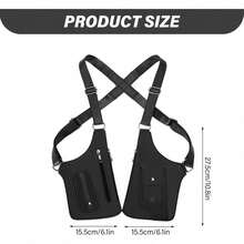 Leather Shoulder Armor Hidden Underarm Strap Wallet Adjustable Anti Pickpocket Accessories With Double Bag For Men, Women Leather Armor (Can Hold A Mobile Phone) - 黑色 - 查看 6