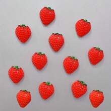 5/10pcs Of Fridge Magnets, Cute Cartoon Strawberry Magnets For Creative Message Boards, Whiteboard Sticky Notes - Red - View 8