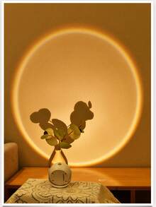 1个日落灯，日落洗墙灯，可充电智能夜间人体感应壁灯，带人体感应器的日落功能橱柜灯，LED灯，卧室灯，适用于客厅、厨房、浴室、入口、楼梯、走廊、节日、家居装饰、情人节、圣诞节、感恩节、落地灯、卧室LED灯。