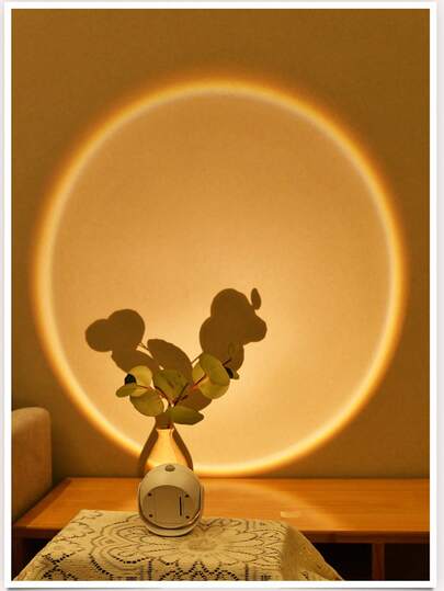 1PC Sunset Light, Sunset Wall Wash Light, Rechargeable Smart Night Person Sensor Wall Light, Sunset Function Cabinet Light With Motion Sensor, LED Light,Bedroom Light,Suitable For Living Room, Kitchen, Bathroom,Entrances, Stairs, Corridors, Festivals, Home Decoration,Valentine's Day, Christmas, Thanksgiving, Floor Lamp, Bedroom LED Light,